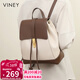 viney牛皮雙肩包女大容量輕便出行旅游旅行背包學(xué)生書(shū)包38女神節禮物
