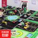 兒童合金回力小汽車(chē)交通地圖游戲套裝停車(chē)場(chǎng)爬行地墊慣性男孩玩具 12車(chē)-地圖紅綠燈加油站+站臺積木 合金小汽車(chē)套裝