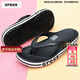 卡駱馳（CROCS）拖鞋男鞋女鞋 26夏季新款人字拖戶(hù)外情侶沙灘鞋休閑透氣防滑涼鞋 貝雅卡駱班人字拖-黑色-可涉水 39-40 (250mm) M7W9