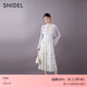 SNIDEL春夏優(yōu)雅荷葉邊小飛袖印花茶歇連衣裙SWFO252316 白色 M (1)