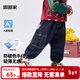 嘟嘟家【A類(lèi)&防褪色】男童工裝褲秋裝兒童水洗軟牛仔褲寶寶休閑褲子童裝 牛仔藍 110