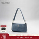 Calvin Klein女包【新年禮物】小眾休閑優(yōu)雅通勤ck金屬字母牛仔單肩包腋下包
