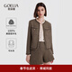 歌莉婭羊毛短外套水洗羊毛洋氣高級感氣質(zhì)通勤小個(gè)子短款1B9L6E040 86Y咖啡色 S