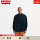 Levi's李維斯滑板系列男士美式復古vintage街頭潮流格紋襯衫外套 藍黑色 M