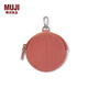 MUJI 手工涂漆鞣制皮革 零錢(qián)包 鑰匙包 小包 包包 EHB34A4S 紅色