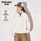 唐獅（TonLion）加絨衛衣女裝雙面搖粒絨保暖加厚冬季新款長(cháng)袖上衣半拉鏈立領(lǐng)外套