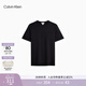 Calvin KleinJeans25夏季男士休閑簡(jiǎn)約ck刺繡純棉圓領(lǐng)打底針織短袖T恤上衣