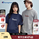 Champion冠軍短袖男2026春季新款個(gè)性印花情侶T恤美式復古風(fēng)寬松 藏青色 XL