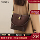 viney新款斜挎包包女包牛皮水桶包高級感生日新年禮物送女友老婆 【咖啡色】實(shí)用高檔品牌手提包 輕奢時(shí)尚百搭大容量通勤單肩包
