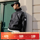 adidas休閑簡(jiǎn)約三條紋梭織立領(lǐng)夾克外套男裝秋季阿迪達斯三葉草   黑色（推薦選大一碼）   M