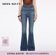 MISS SIXTY2025秋季新款牛仔褲女V型高腰修身顯瘦微喇叭褲超模褲 深藍常規 26