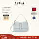 芙拉（FURLA）【情人節禮物】【明星同款】FLOW中號牛皮女士手提包單肩斜挎包 淺藍色