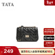 他她（TATA）氣質(zhì)菱格通勤單肩包女包包小方包斜挎包春季新款X3428AX5 黑色 F