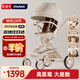 playkids普洛可A8MAX三代遛娃神器推車(chē)嬰兒車(chē)折疊可坐可躺帶減震天使之翼