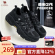 駱駝（CAMEL）男鞋造極2代新款戶(hù)外登山鞋女透氣增高情侶徒步休閑運動(dòng)鞋子男 G16S307001 黑色 男 42