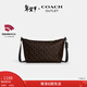 蔻馳（COACH）【情人節禮物】奧萊男女同款老花馬車(chē)圖案FINN斜挎包單肩包 Qb/松露色 混合色