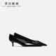 程美美2026新款黑色漆皮高跟鞋細跟氣質(zhì)百搭中跟5cm上班職業(yè)單鞋不磨腳 黑色 漆皮 5cm 41