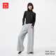 優(yōu)衣庫常規款女裝運動(dòng)寬腿褲/闊腿褲寬松衛褲479620 03 灰色 S /155/64A