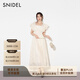 SNIDEL2025秋冬新品優(yōu)雅蕾絲鉤花荷葉邊小飛袖連衣裙SWFO254146 象牙白 M （1）
