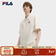 FILA斐樂(lè )官方情侶款針織短袖POLO衫2025夏時(shí)尚簡(jiǎn)約休閑寬松上衣