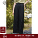 固執（OBSTINATE）春季新款中式提花直筒闊腳褲女00033KZ08364 黑色 S 160/64A