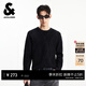 杰克·瓊斯（JACK&JONES）男裝毛衣時(shí)尚百搭簡(jiǎn)約純色經(jīng)典提花直筒圓領(lǐng)針織衫上衣225313013 E40黑色 常規 L （180）