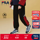 斐樂(lè )FILA兒童童裝褲子2025年冬季新款男大童加絨保暖寬松針織長(cháng)褲 傳奇藍-NV 140