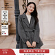 香影劉些寧同款香影雙面呢羊毛大衣女冬蜜桃酥心收腰灰色西裝毛呢外套 中灰 M 160/84A/95-110斤