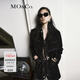 MO&Co.直角墊肩雪尼爾復古華麗絨感短款箱型短外套設計感小眾摩安珂 黑色 S 160
