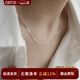 奧斯坦?。╫utstanding）S925銀蛇骨項鏈男士高級感潮流鎖骨素鏈情人節新年禮物送男生朋友 S925銀蛇骨鏈銀色-品牌原裝禮盒 單條