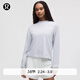 lululemon丨Cotton 女士棉質(zhì)毛圈布圓領(lǐng)衛衣 *Tennis Club LW3ICTS 淀粉藍/白 S