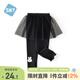 舒貝怡兒童褲子春秋女童打底褲公主假兩件褲裙褲寶寶純色褲子黑140CM