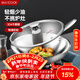 美廚（MAXCOOK）304不銹鋼炒鍋 帶蓋鍋具32cm三層鋼鍋 電磁爐燃氣爐通用MCGU-YY32