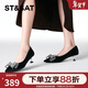 星期六（St&Sat）女鞋水鉆蝴蝶結優(yōu)雅細跟尖頭單鞋 黑色 37