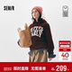 森馬（Semir）商場(chǎng)同款|衛衣女冬字母oversize加絨2025高街打底衫101725116017