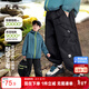 左西童裝男童褲子春裝2026新款兒童工裝褲大童戶(hù)外沖鋒褲 黑色 150
