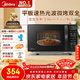 美的（Midea）微波爐烤箱一體機 小型家用20升微波爐  光波加熱 鉆石背板（M1-L201B）