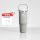 STANLEY折疊吸管杯304不銹鋼保溫杯車(chē)載時(shí)尚戶(hù)外大容量男女新年禮物 【全新升級】887ml-煙灰色
