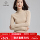 帕什羊絨衫女100%山羊絨半高領(lǐng)修身顯瘦秋冬針織毛衣 ps-07 無(wú)染色米駝 XL (125-140斤)