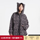 幻走（MOVEUP）2025冬季新款.FUN系列貓耳朵豹紋丈根收口短款外套女 黑色 S