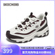 斯凱奇（Skechers）新年禮物黑白金加絨老爹鞋女厚底增高百搭舒適保暖運動(dòng)鞋896268