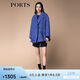 PORTS女裝秋冬新款長(cháng)袖短大衣 公主藍 4