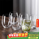 青蘋(píng)果水晶玻璃泡茶杯440ml六只裝 果汁杯牛奶杯水杯綠茶杯啤酒杯茶水杯