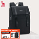 愛(ài)華仕雙肩包男士大容量背包防潑水透氣休閑旅行包通勤15.6寸電腦包書(shū)包 黑色4865