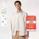 哈吉斯（HAZZYS）男裝 夏季【PHIZ系列】男襯衣工裝風(fēng)貼袋寬松短袖襯衫男 米黃色OW L （175/96A 48）