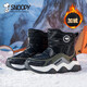 SNOOPY史努比童鞋男童雪地靴冬季保暖中大童棉靴加絨棉鞋2811黑色36