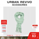 URBAN REVIVO2025冬季新款女士休閑簡(jiǎn)約百搭圍巾UAYA50340 綠色 均碼