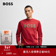 雨果博斯BOSS【情人節禮物】【汪順同款】男士金色標志棉質(zhì)衛衣 629-紅色 L