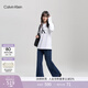 Calvin KleinJeans春秋男女情侶中性休閑通勤ck印花打底衫圓領(lǐng)長(cháng)袖T恤上衣