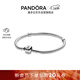 潘多拉（PANDORA）[新年禮物]硬糖手鏈925銀柱形扣簡(jiǎn)約diy蛇骨鏈情侶款銀手鏈銀飾